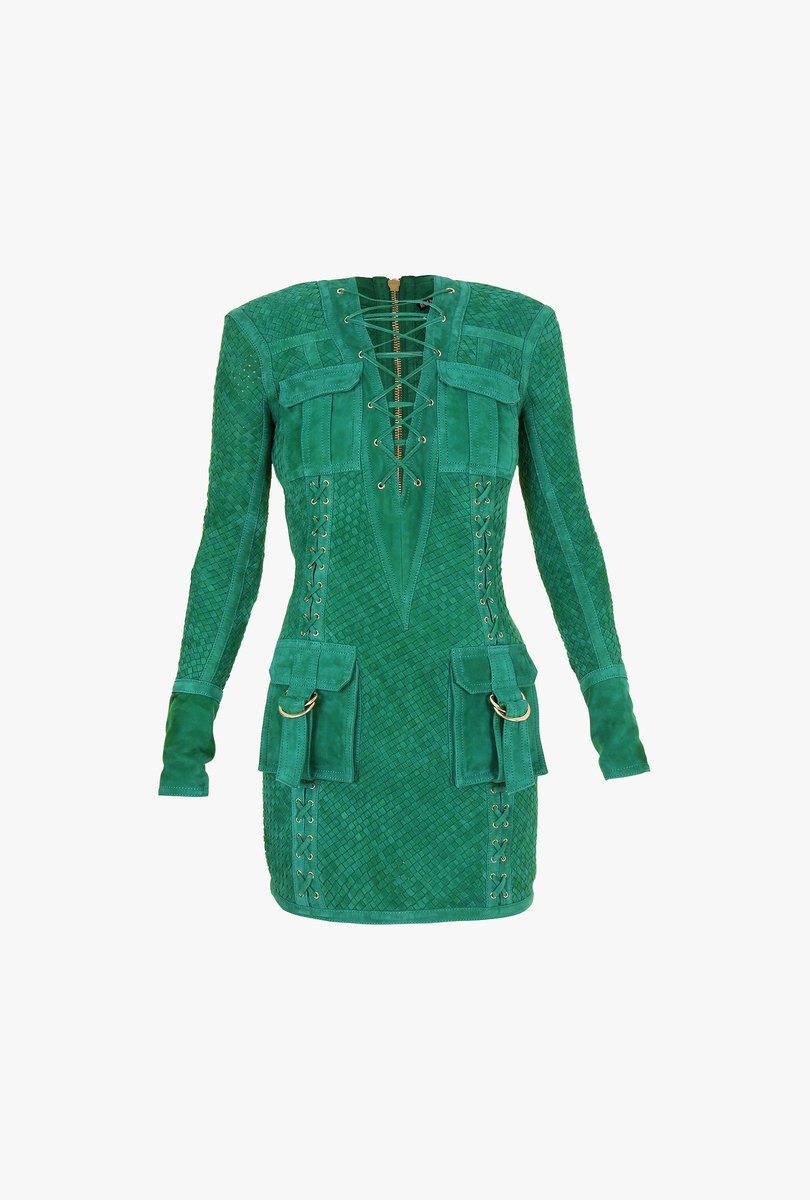 Balmain's tweet photo. Shop @Penelopecruz1's Balmain SS16 safari suede mini dress now https://t.co/x8glLpRIEz #WHATSNEW https://t.co/XFME3SEuBB