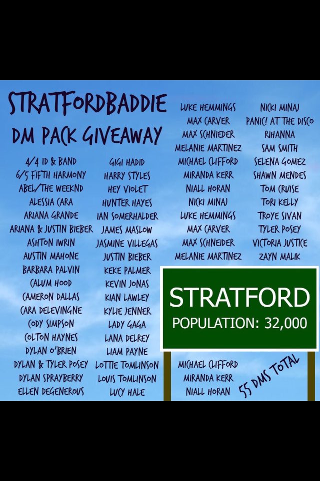 SmileFor1D2307's tweet image. I want to win @stratfordbaddie dm pack giveaway

#STRATFORDBADDIEDMPACKGIVEAWAY 
No saved acc