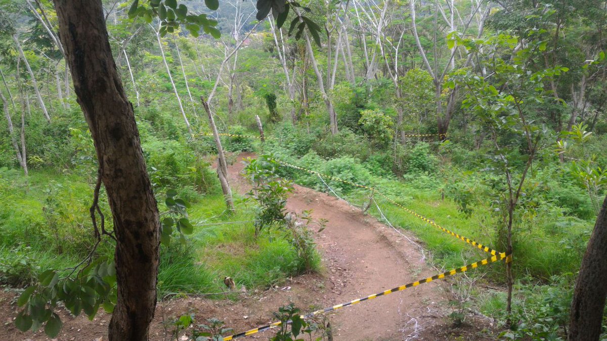 Salah satu track di hutan kota yang akan digunakan di kejurnas indonesian urban downhill september 2016 nanti