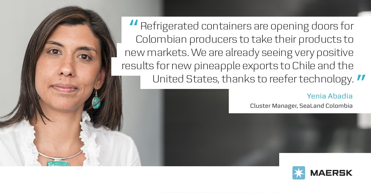 Maersk's tweet photo. #Colombia's exports are likely to grow this year. Here’s why: https://t.co/vqswfHmkYm #EnableTrade #IntraAmericas https://t.co/Wkjp8Pwv20