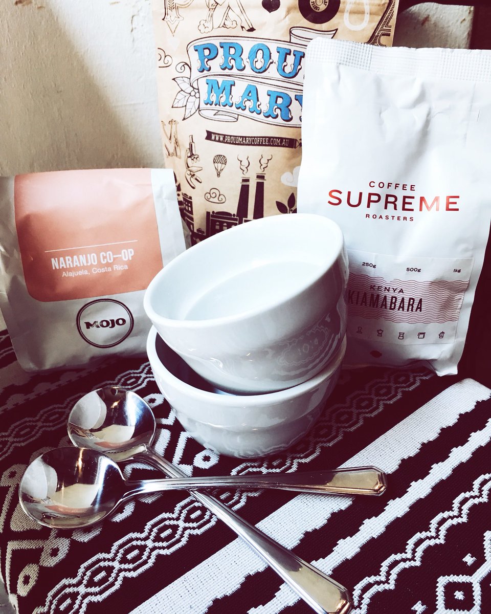 Some awesome guest beans at today's #PublicCupping, happening every Wednesday 2-3pm at #CMCR cafe ☕️