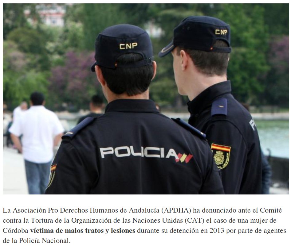 PcpSol's tweet photo. #EspañaTortura Nueva denuncia a España por torturas de la @policia ante Naciones Unidas https://t.co/bWs47IwTuT https://t.co/X5Ht2wg0nf
