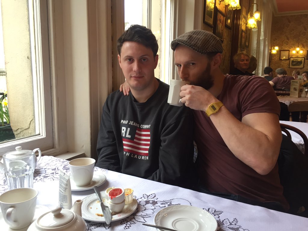 MonstersOnTour's tweet photo. Here Be Monsters having high tea in Buxton! #MonstersOnTour #HereBeMonsters @BelfieldSlater https://t.co/jz0Tb6Xhzf