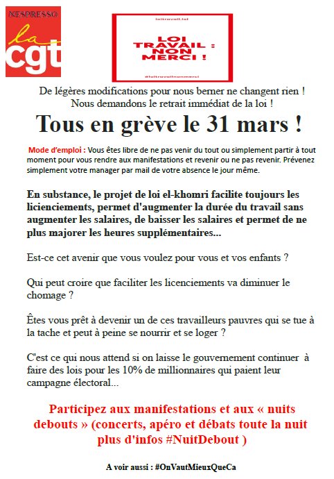 Tous mobilisés le 31