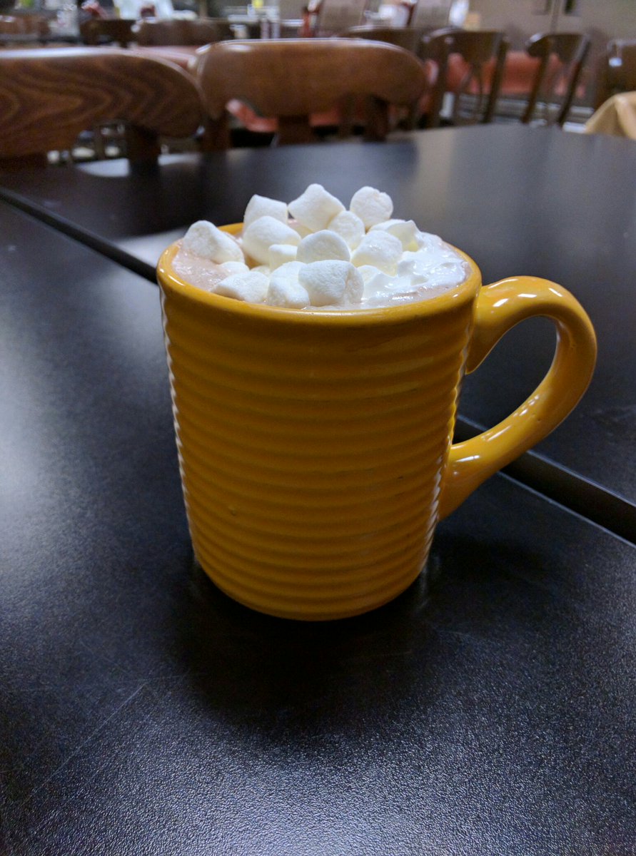 colecafe's tweet photo. Nothing like a warm cup of hot chocolate! Marshmallows &amp; whipped cream too! #amazing https://t.co/h00hfu4wa2