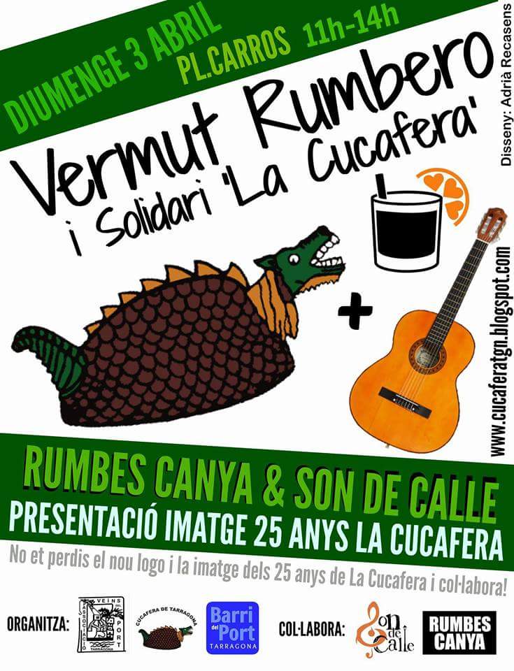 Callejer@s este domingo día 3 Vermuth solidario  en Tarragona 
Plaza los carros (tgna)