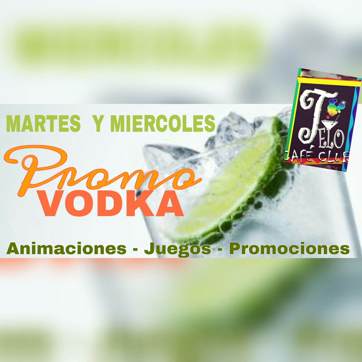 telocafe1's tweet photo. HOY seguimos con nuestra #PROMOVODKA ven a disfrutar junto a @larenataccs y @MiscellM_ccs ENTRADA LIBRE #TeloCafe https://t.co/jwwjPVeMb6