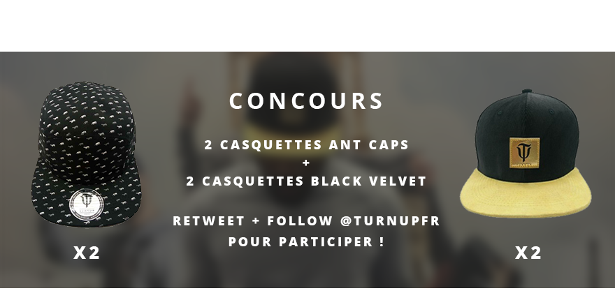 TurnupFr's tweet photo. Tentez de gagner 4 casquettes https://t.co/hVDdBjs8bN !
Pour participer : RT + Follow 
Tirage le 15/04 ! https://t.co/eMAjnGwOjo