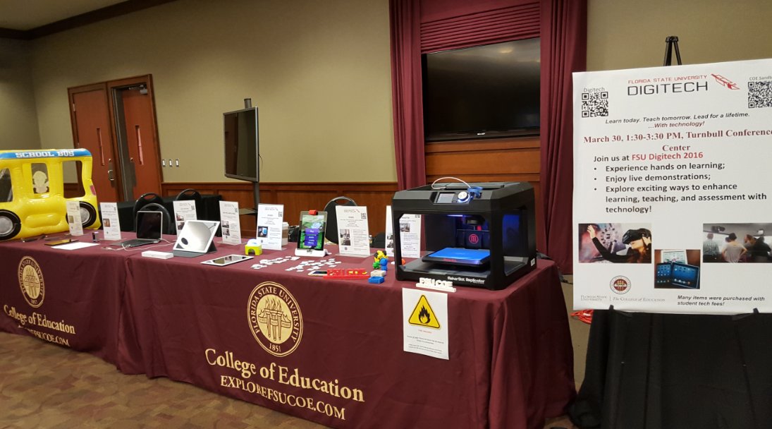 fsuannescollege's tweet image. Interact with the @CoeSandbox&apos;s #edtech tools at @FSUDIGITECH on the 1st floor in Turnbull Center! #FSUDigitech