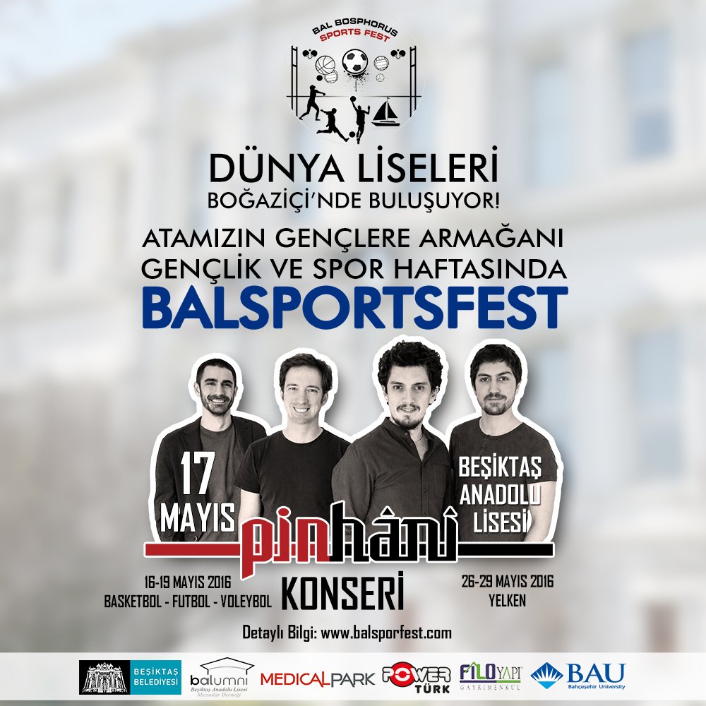 17 Mayıs'ta Pinhani'nin sahne alacağı BAL Uluslararası Spor Festivali biletleri çok yakında satışta! Takipte kalın.