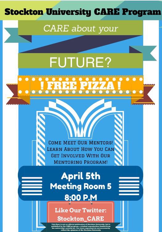 StocktonSuccess's tweet photo. Please join us April 5th at 8pm in meeting room 5 for an info meeting. Hope to see you there! Also free pizza! https://t.co/93OfOhdo7i
