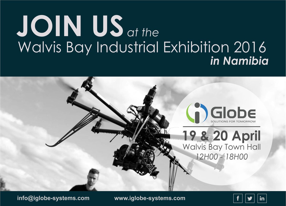iGlobeSystems's tweet image. JOIN US #WalvisBayIndustrialExhibition at the #WalvisBayTownHall #Namibia with @Intergraph on 19 &amp;amp; 20 April 2016!