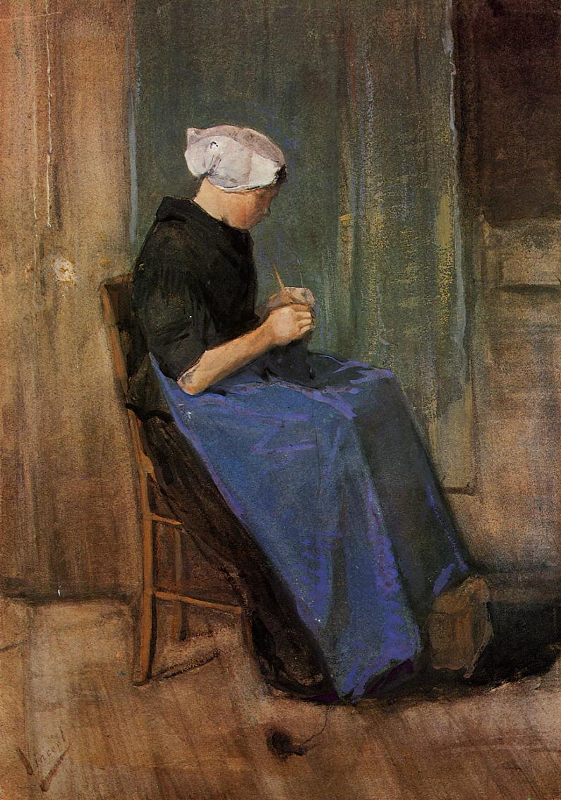 LadyRocknRoller's tweet image. Vincent van Gogh - Young woman knitting
1881
#arthisory #VincentVanGogh #VanGogh #birthday
