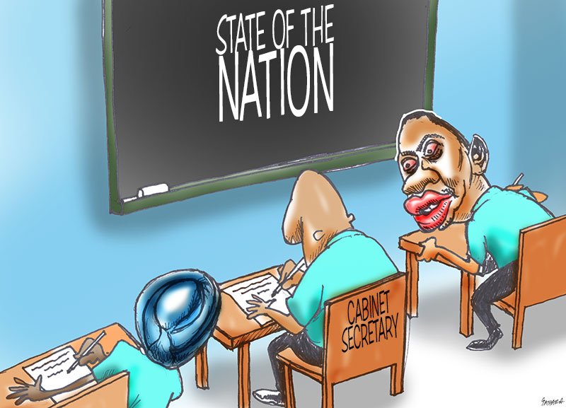 gathara's tweet photo. My cartoon for @TheStarKenya #JubileeAt3 #DeliveryAt3 #SOTNKE https://t.co/rZkAAPDKfg
