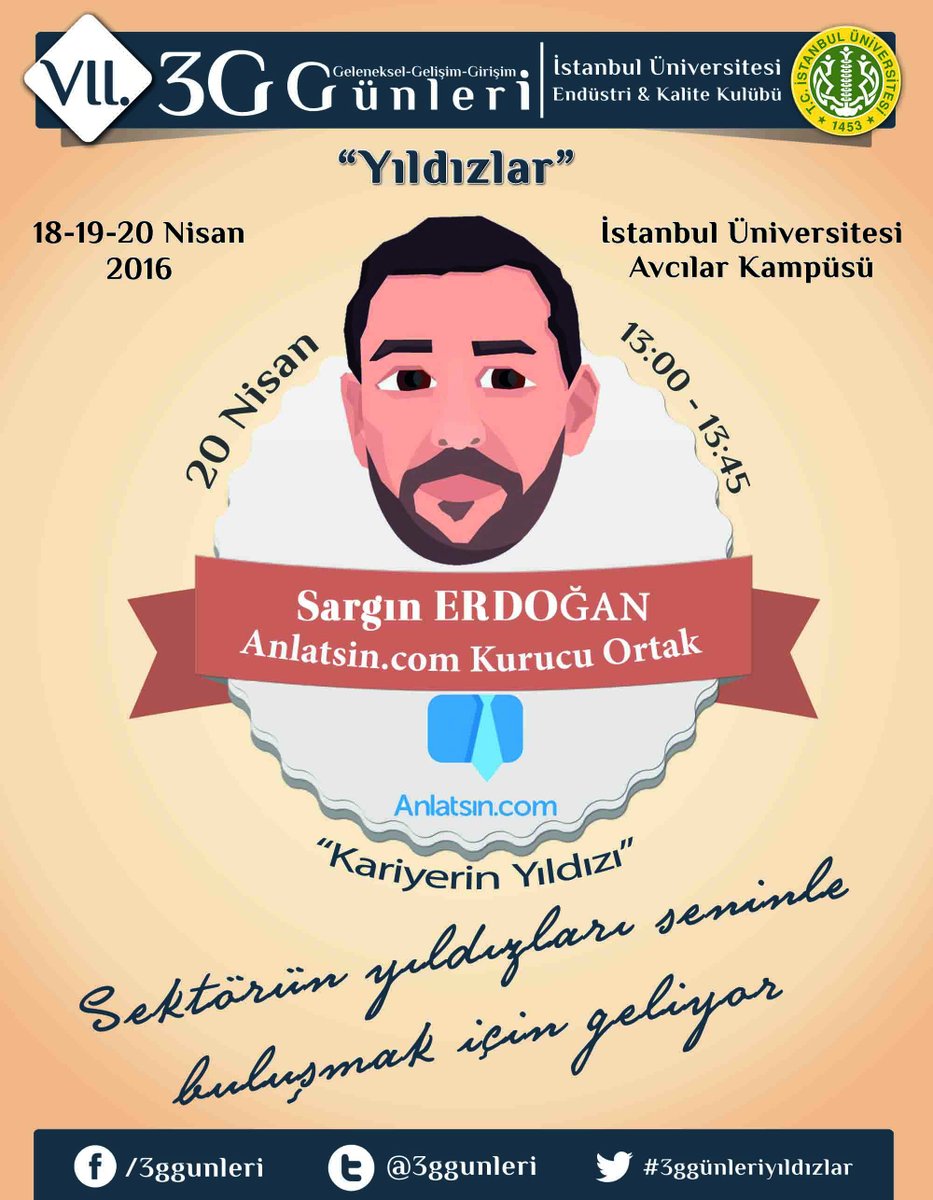 anlatsın.com  Kurucusu Sargın ERDOĞAN 20 Nisan 2016'da VII. 3G Günleri'nde <a href="/anlatsin/">Anlatsın</a> <a href="/sarginerdogan/">Sargın Erdoğan</a>