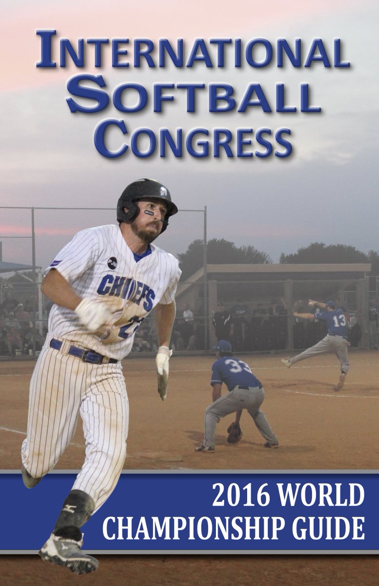 #ISCWT2016 Sneak peak at the cover of the 2016 ISC Guide featuring <a href="/Shailesy_27/">Nick shailes</a> <a href="/HUchiefs/">Hill United Chiefs</a> iscfastpitch.com