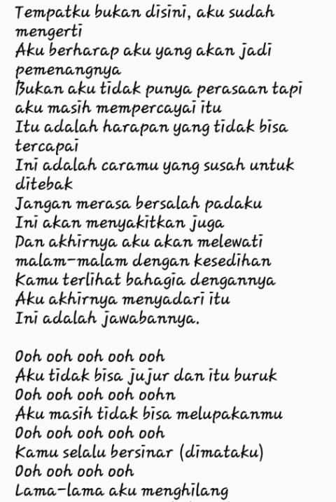 Lirik Lagu Aku Yang Bersalah - vreams