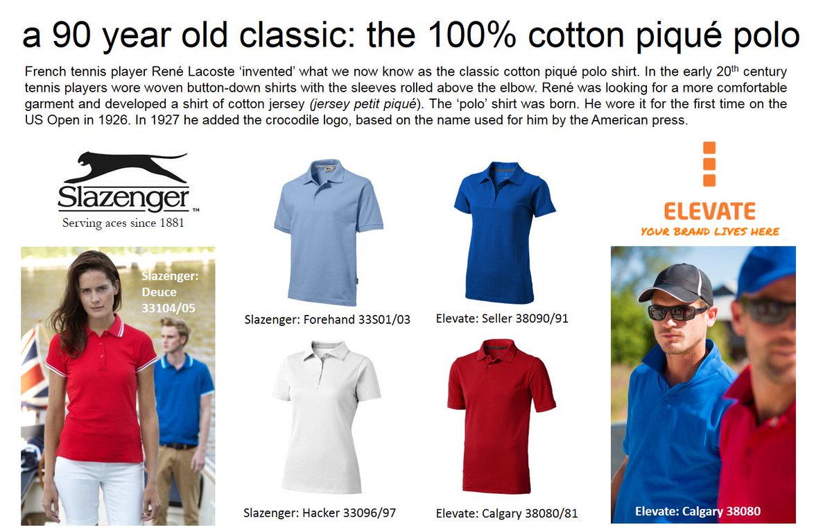 Polyconceptim's tweet image. Always wanted to know who 'invented' the polo shirt? #Elevate #Slazenger #PCIM