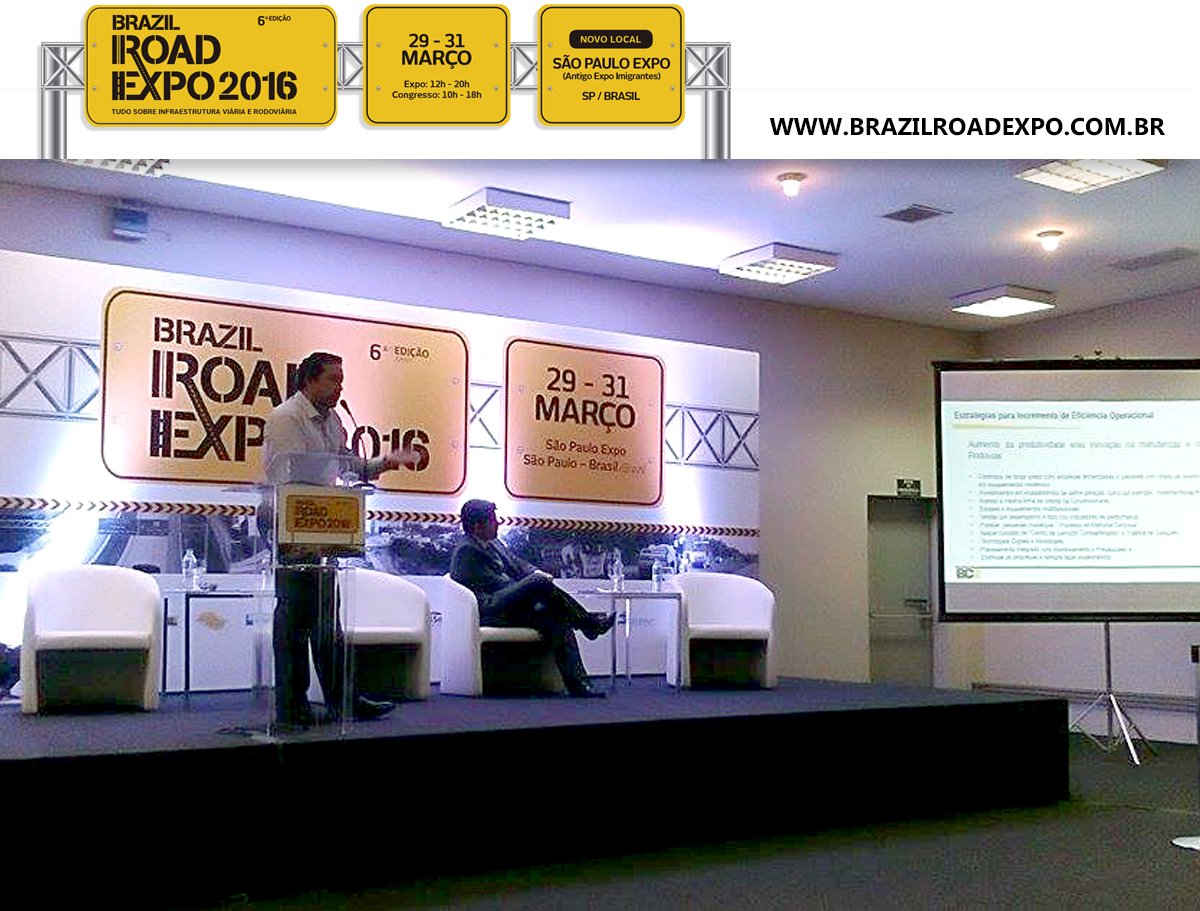 BRAZILROADEXPO's tweet photo. Apresentações de Bruno Britto, sócio diretor da BC2 Construtora, e Rodrigo Dantas, PMP. MSc da Ensô Consulting. https://t.co/o8uanuVU3K