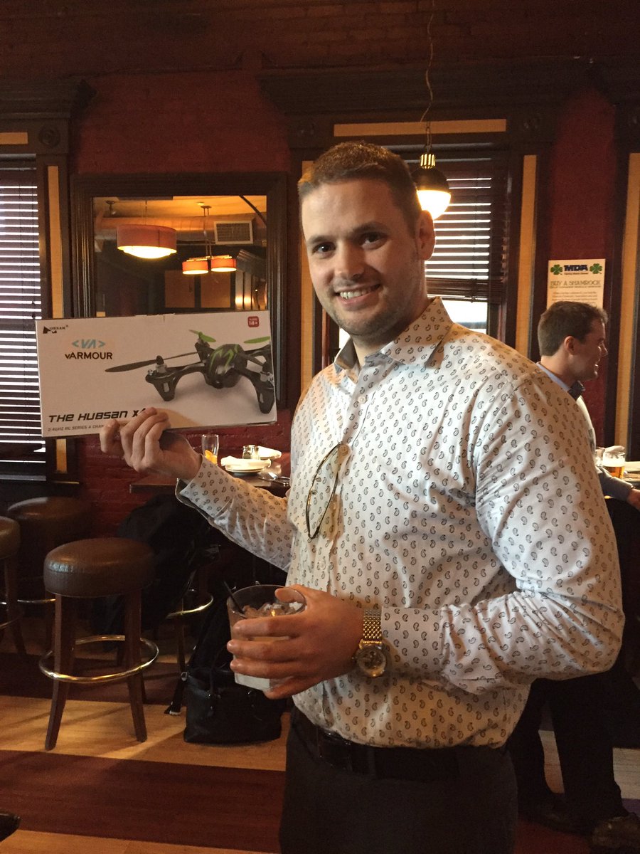 jenniferperisho's tweet photo. Congratulations Josh, our drone winner! #amag @varmournetworks @BitSight @Netanium @ConferInc @Foresite #SWBOS16 https://t.co/hqrwL0SR1x