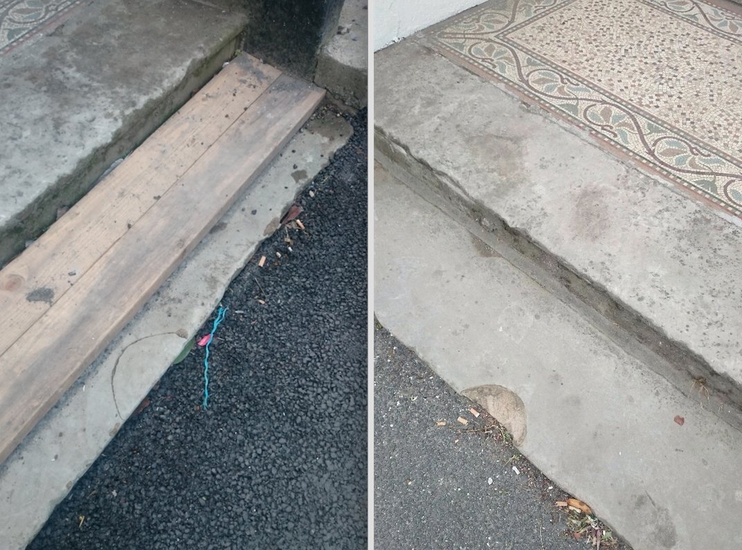 James_Nugent's tweet image. @LuasCrossCity 18 months trying to get a step repaired / damaged by LCC subcontractor #protectedstructure #fuming