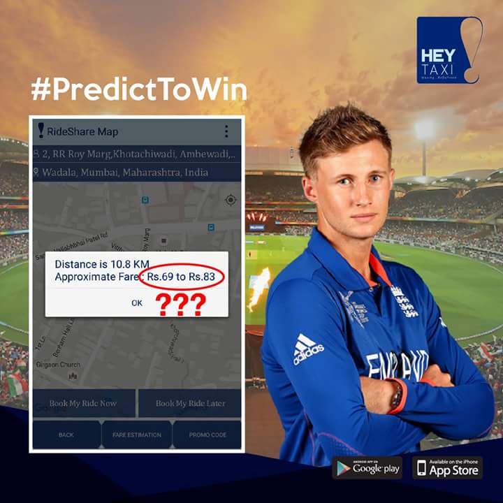 HeyTaxi_BLR's tweet photo. #ContestAlert
Predict Joe Root's score in today's #ENGvNZ match and WIN a Flipkart voucher of Rs. 250
#WT20 https://t.co/exllRkL9CN