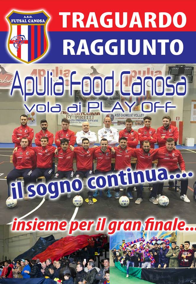 asdfutsalcanosa's tweet photo. https://t.co/wcAQ6sd5f1
#ApuliaFoodCanosa #calcioa5 #serieB #PlayOff https://t.co/KVW6lzOtxa