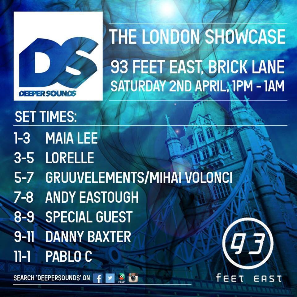 <a href="/ItsDeeperSounds/">Deeper Sounds</a> Set Times for <a href="/93FeetEast/">93FeetEast</a> 02.04.16 - <a href="/GruuvElements/">GruuvElement's</a> <a href="/sophiemaialee/">By Maia Lee</a> <a href="/dannyb76/">Dannyb7</a> @DJLorelle <a href="/DJ_PabloC/">Pablo©</a>