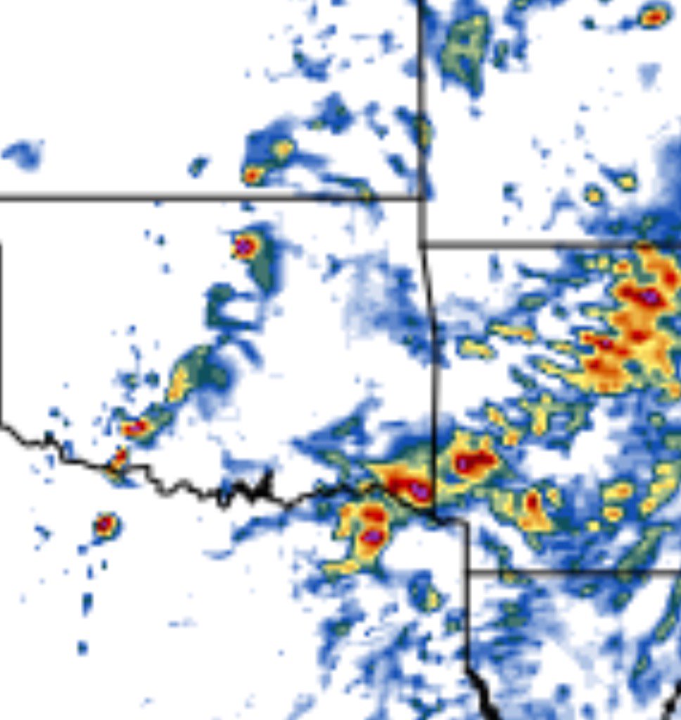 ReedTimmerUSA's tweet photo. Supercells should fire around 4-5 pm on dry line SE KS, central OK, NW TX. Also tornado threat TX/OK/AR border area https://t.co/459nDa4iPp