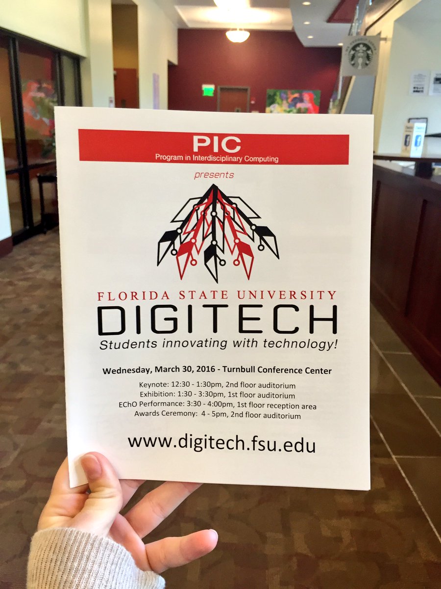 FITCAlliance's tweet image. Check out @floridastate student exhibitions at @FSUDIGITECH! The event starts at 12:30pm. See ya there 😎