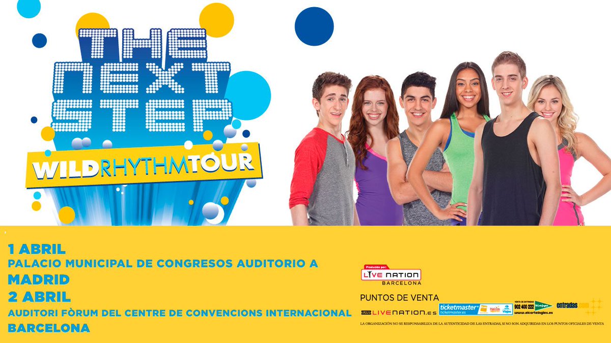 Os recordamos horarios de THE NEXT STEP: Barcelona: 2 de abril a 19.30h; Madrid: 1 de abril a 17.30 y 21.00h.