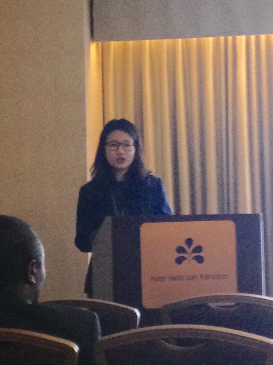 "An impressive research project as an undergraduate" Nice job Xing! #AAG2016 #heymac