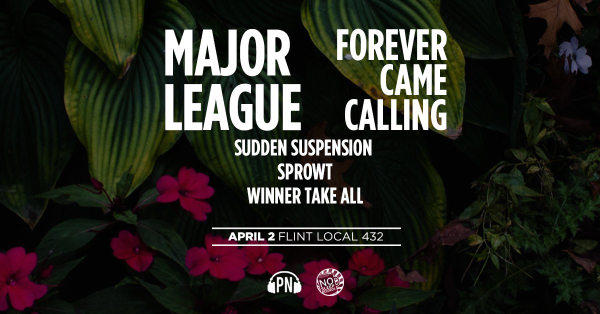 FlintLocal432's tweet photo. 3 days out from @majorleaguenj @HeyitsFCC @S_Suspension @sprowtmusic @wtatheband! $10 tix: https://t.co/yb7U8XwkYE https://t.co/lslsz1jr9O