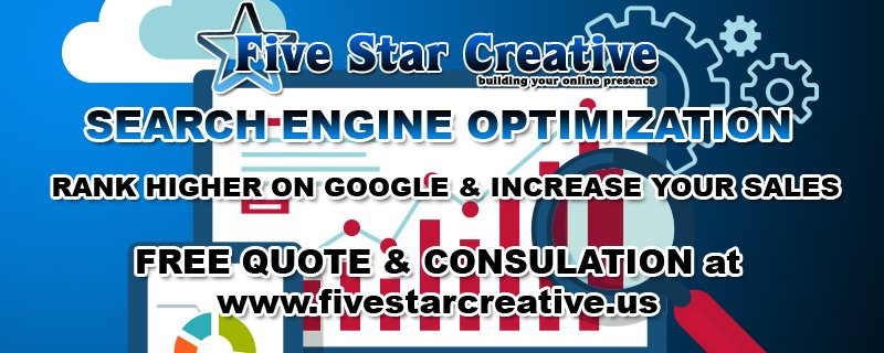5starcreative's tweet image. Get a FREE quote and consultation for our #SEO #SearchEngineOptimzation services! fivestarcreative.us/services/seo-3/