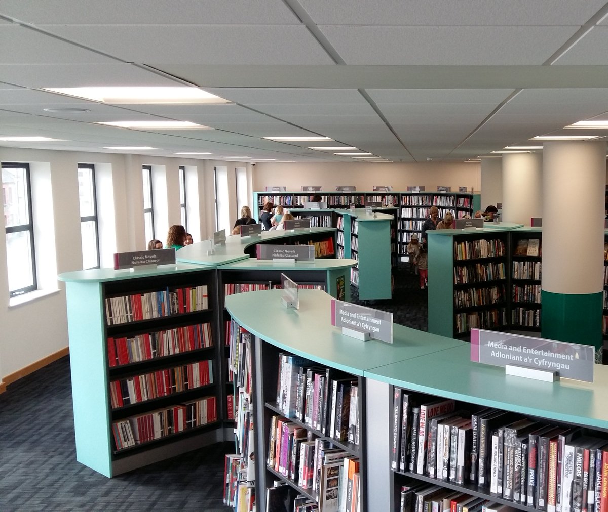 CaerphillyLib's tweet photo. Photos from our #WiggleWalk around the library this morning!#lovelibraries #easterholidays #theveryhungrycaterpillar https://t.co/uMudpQlAnn