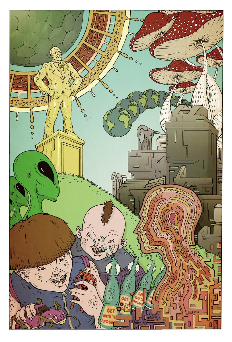Keneru_K's tweet photo. Colorized version by #SimonePretelli of the cover of " #TheLatencyParadoxOfBarretTrufflehard " #AndyKwon #Keneru https://t.co/ixwBD7DOOt
