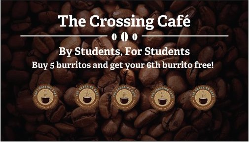 CrossingCafe_WV's tweet photo. Are you a loyal burrito lover? We want to thank you for stopping by. Buy 5 burritos, get your 6th on us! https://t.co/T4hpn2kRbz