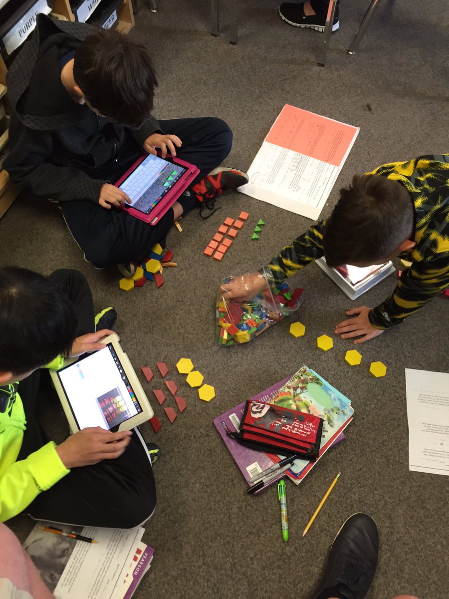 ritchie_pm's tweet photo. Gr. 6 Ss using variety of manipulatives to show understanding of word problems &amp; posting to @FreshGrade #sd38math https://t.co/txa5XX63td