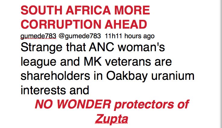 @Corruptionwatchuk @nytimesworld @UraniumNuclear @MYANC SONG ...it all comes out in the wash !!!!