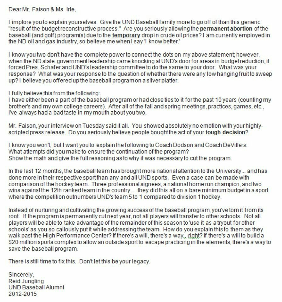 zmuckenhirn's tweet photo. Who will they be accountable to? If not superlative student-athletes like the one who wrote this then who?@burrreido https://t.co/t3FAZXbQxo