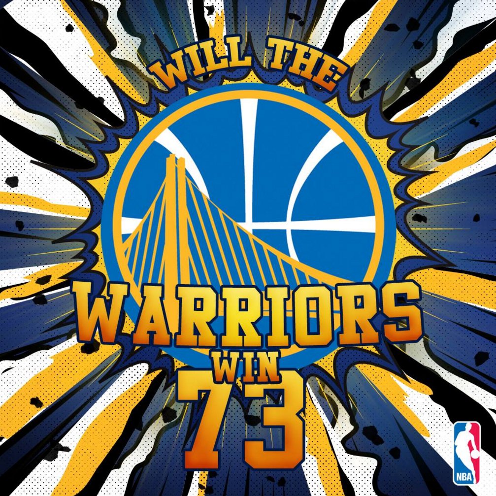 nbastats's tweet photo. Will @warriors (72-9) complete their quest for an ALL-TIME @NBA RECORD 73 WINS?!

#MEMatGSW NOW ON  @espn! https://t.co/cHZrah5DdD