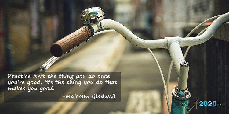 adnanedtech's tweet photo. Practice isn't the thing you do once you're good. It's the thing you do that makes you good. - Malcolm Gladwell https://t.co/n9IA2oZvAA