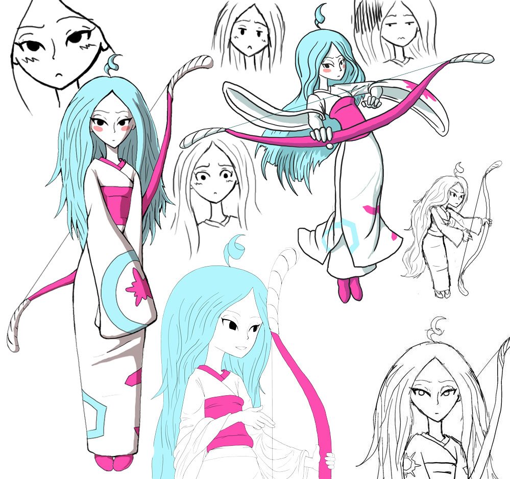 Fradno's tweet photo. Yukiko the Yukionna from #Rayburst #Yukionna #Ice #gamedev #indiegame #illustration https://t.co/nDgl6RsVKo