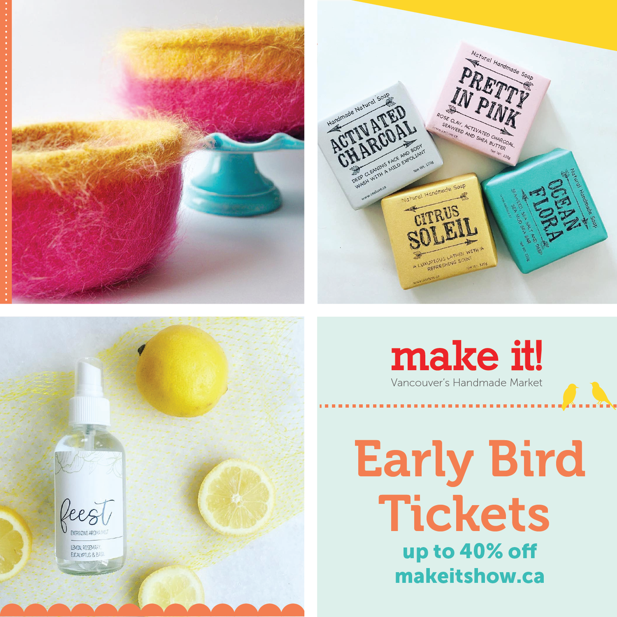 Early bird tickets online at ow.ly/108mWT featuring <a href="/feestnaturals/">Feest</a>  , <a href="/FeltCandyBC/">FeltCandy</a>  and #sealuxe