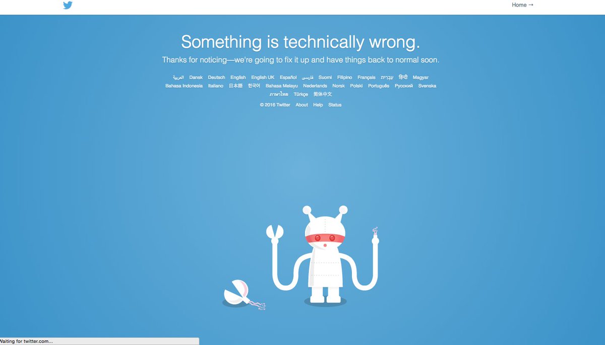 sai_grsh's tweet image. At least they've got a good looking error page ! #twitterhasfallen #twitterdown