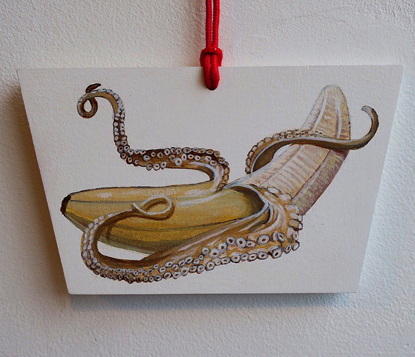 HellionGallery's tweet photo. "Banana Tentacles" @bowenstuff for the #Emashow2016 Portland.  Paris (6/21) https://t.co/sHl4ypYDhX https://t.co/tQHCvLd6LH