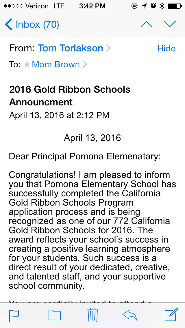 meganelsten's tweet photo. Way to go, Pomona!  #pantherpride https://t.co/ZTixifBBHE