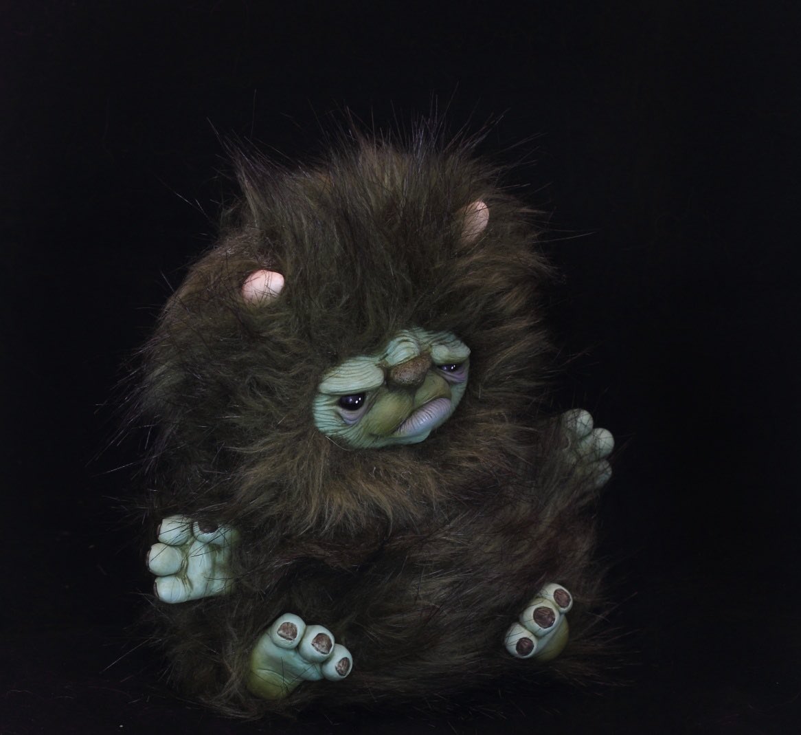 VoodooDelicious's tweet image. #grumpy little #ogre #plushie he is about six inches tall, check out my etsy store if you would like him