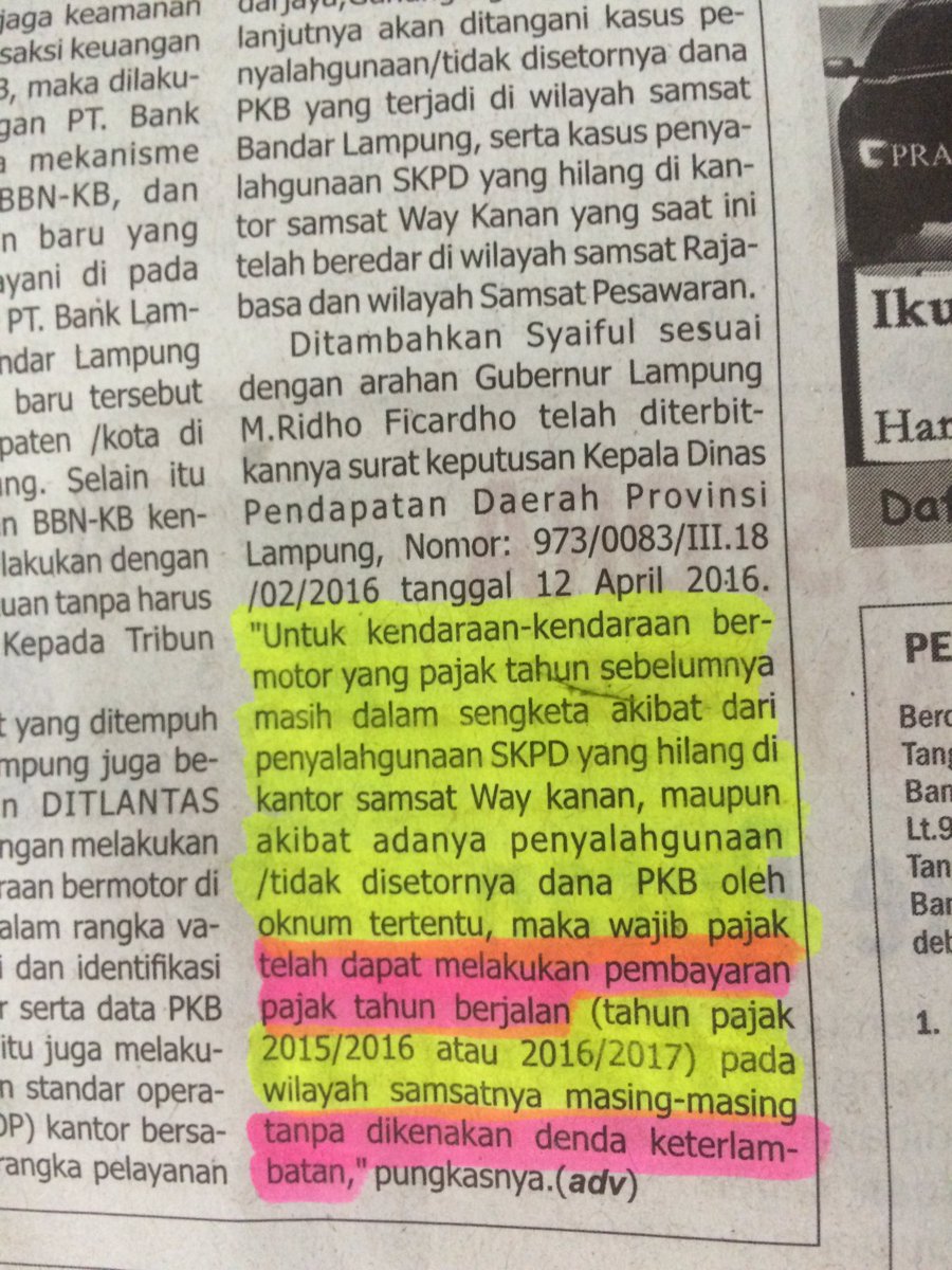 bjprincess_lpg's tweet photo. Cek status Pajak kendaraan Anda sekarang :) https://t.co/U9rAjatJQj
