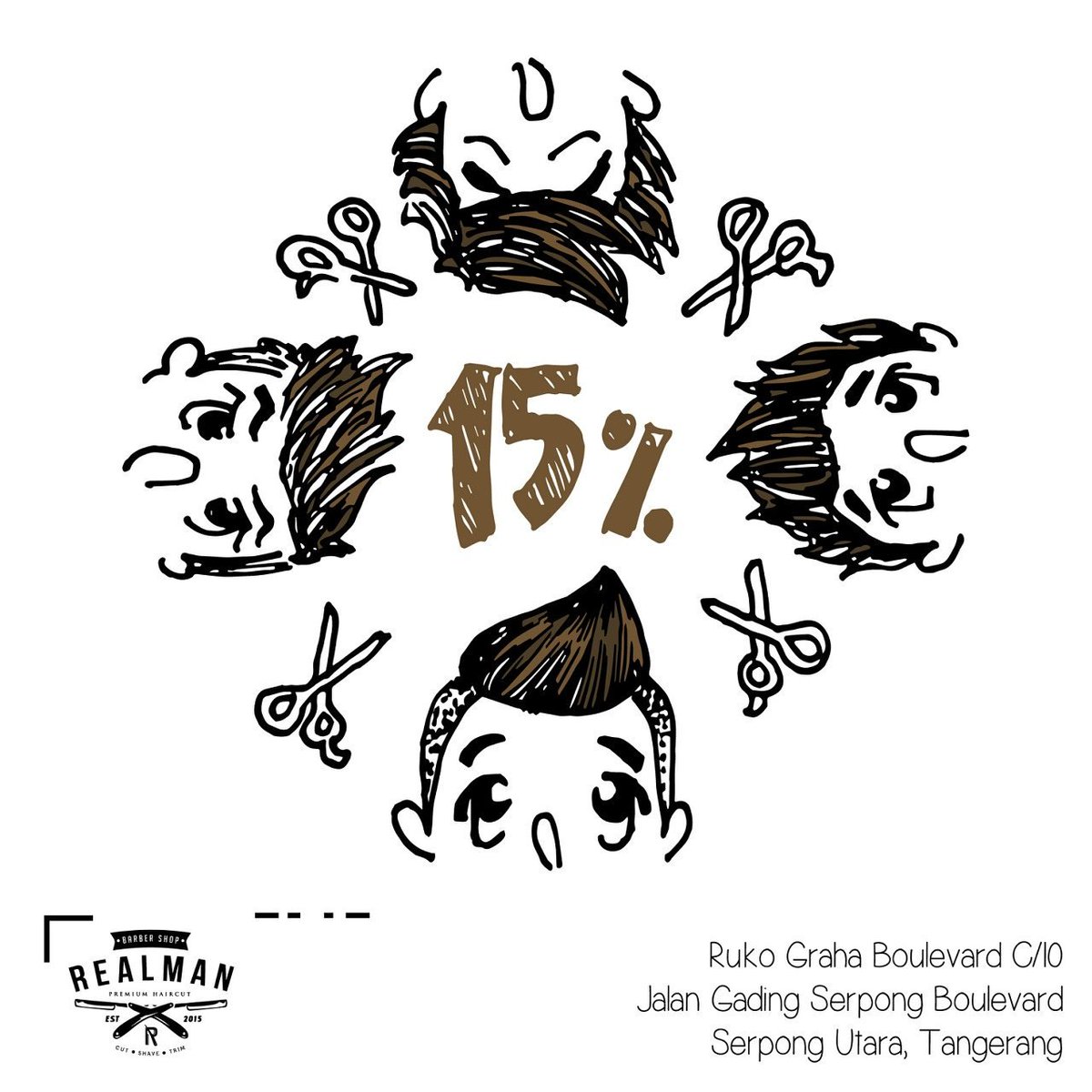 GUNAKAN MEMBERCARDMU!
Dapatkan diskon 15% di Realman Barbershop. 
#dkvumn
